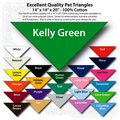 14"x14"x20" Blank Kelly Green Solid Imported 100% Cotton Pet Bandanna